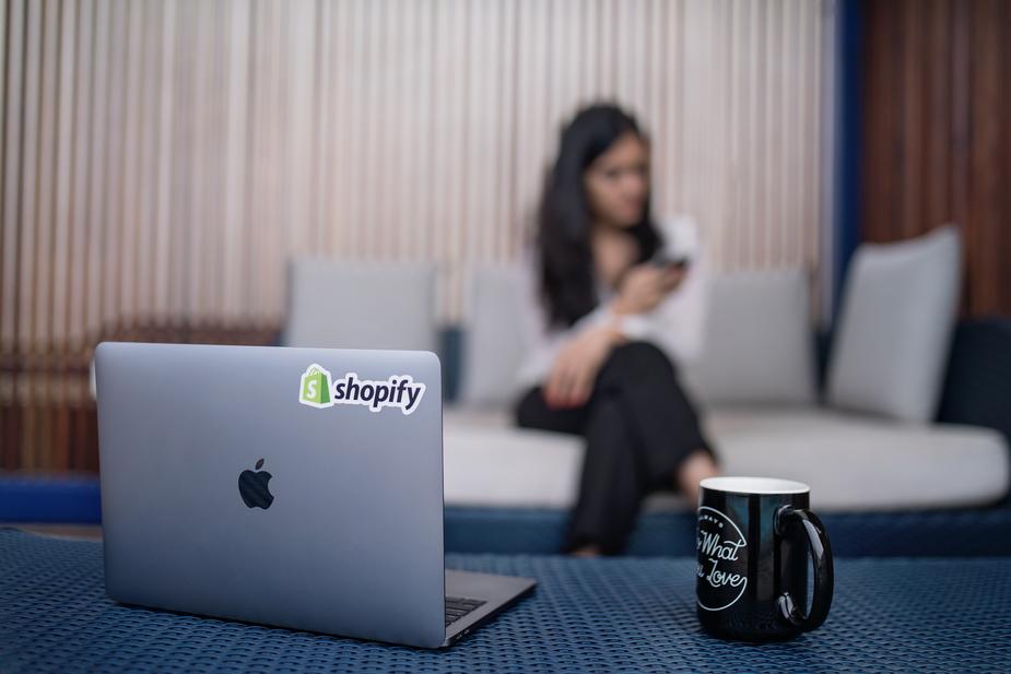 Shopify sticker on Computer