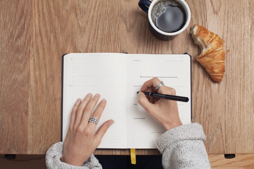 Creating to-do lists as a way of being productive in your work from home job.