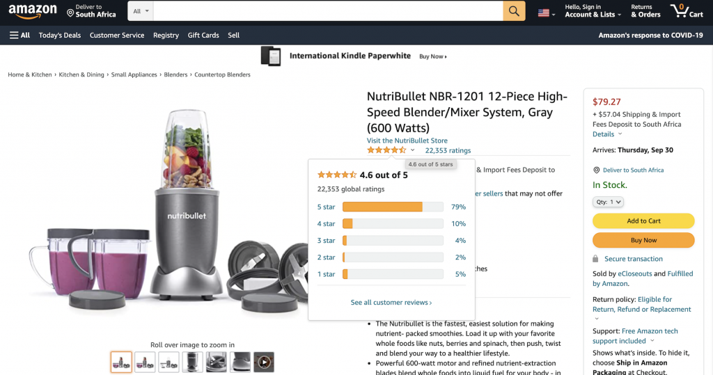 Display customer reviews and ratings on your product pages 