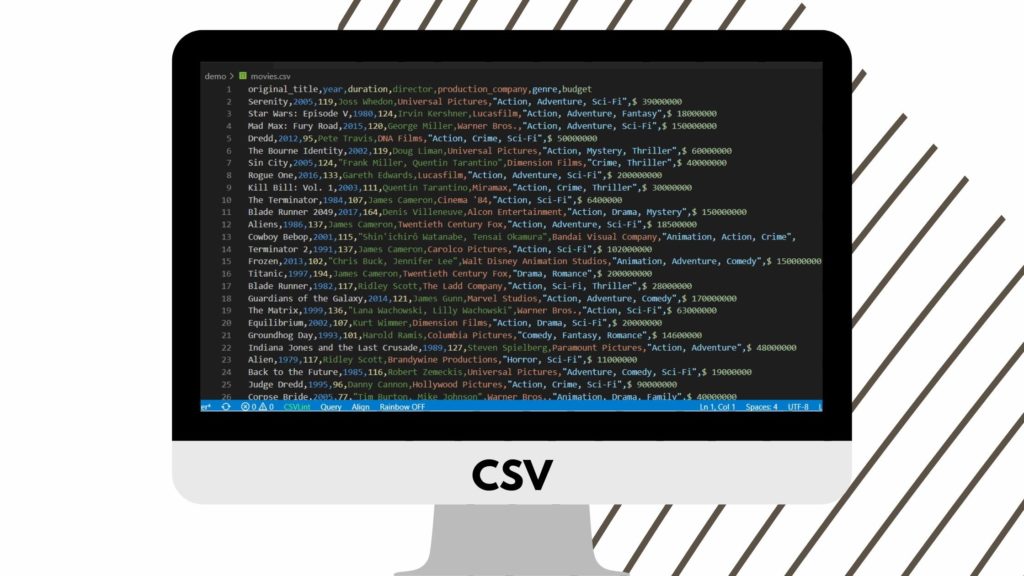 CSV File format